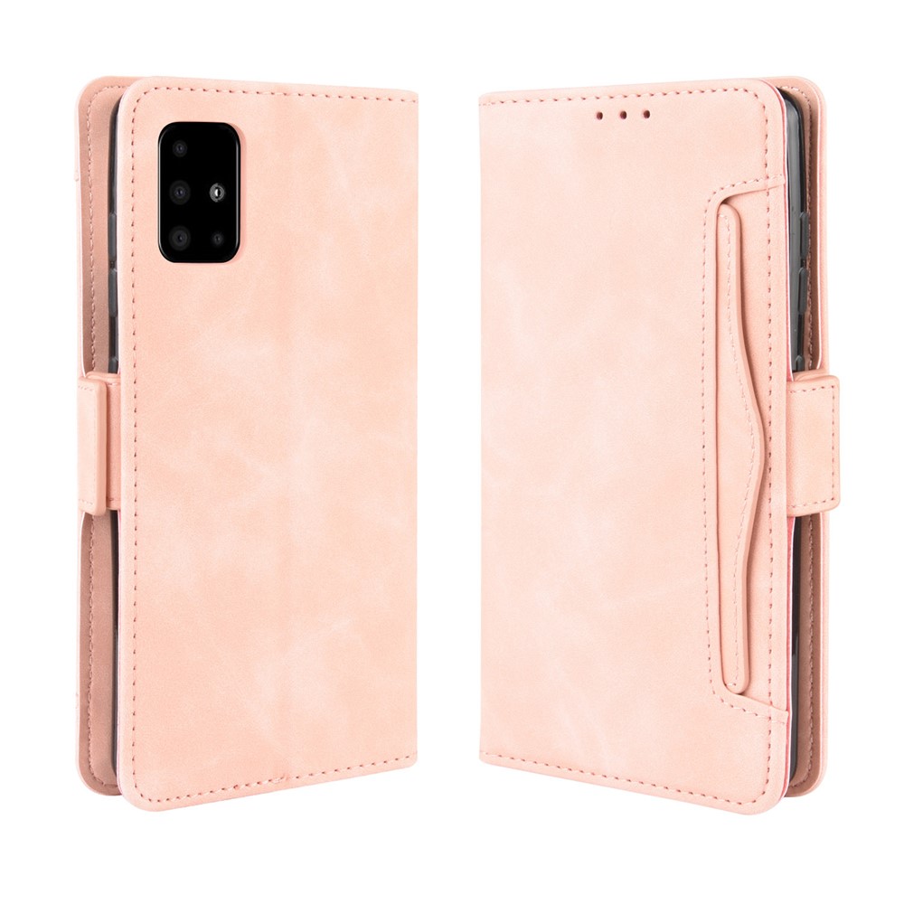 Wallet Stand Flip Leather Phone Shell for Samsung Galaxy A81 / Note 10 Lite - Rose Gold-1