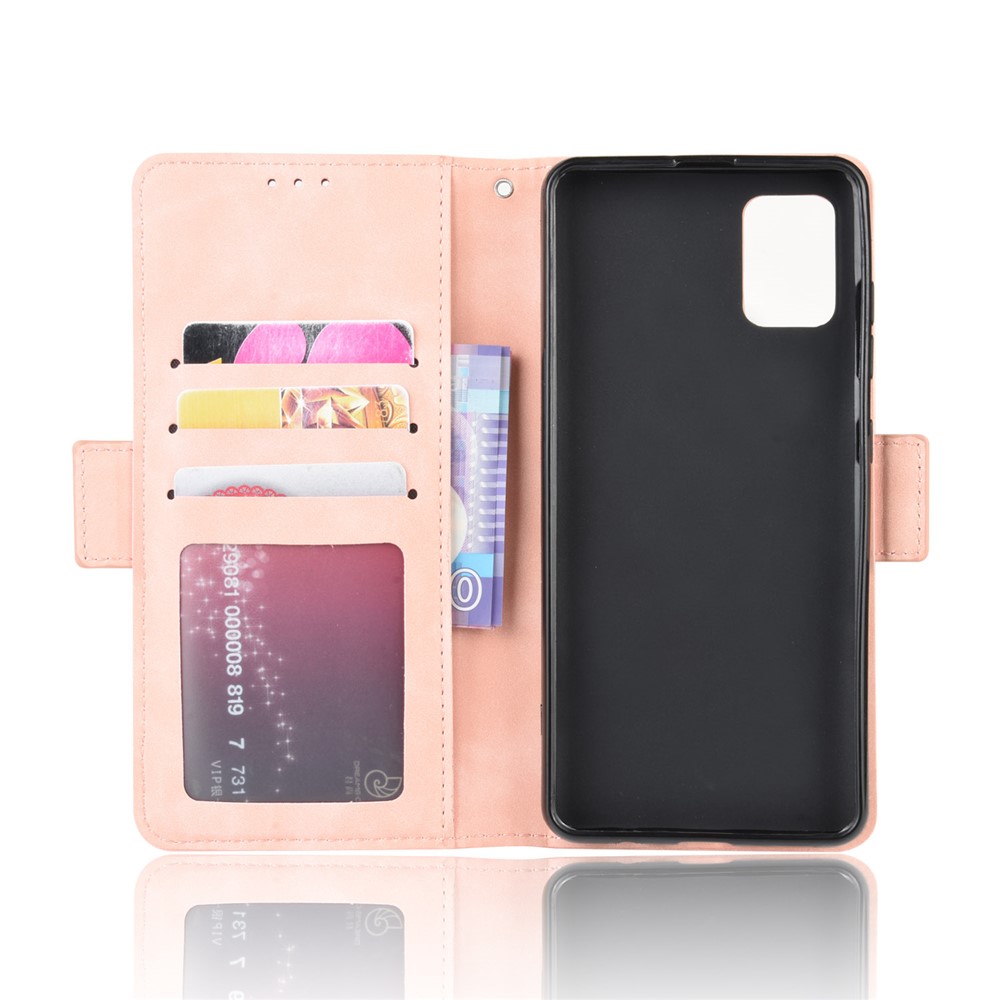 Wallet Stand Flip Leather Phone Shell for Samsung Galaxy A81 / Note 10 Lite - Rose Gold-3