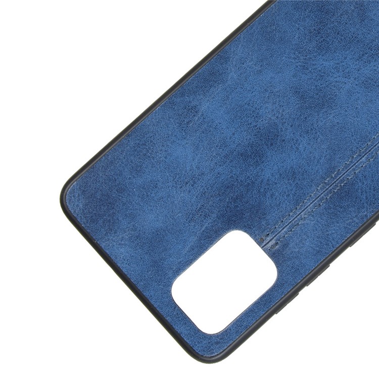 Leather Coated PC + TPU Casing for Samsung Galaxy S20 - Blue-2
