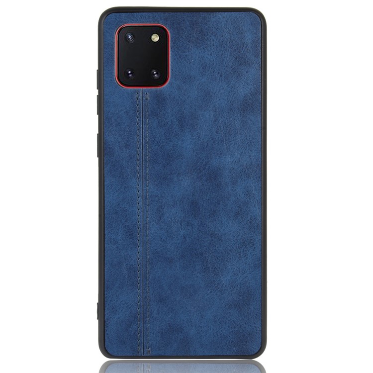 PU Leather Coated PC + TPU Cell Phone Cover Casing for Samsung Galaxy A81/Note 10 Lite/M60S - Blue-3