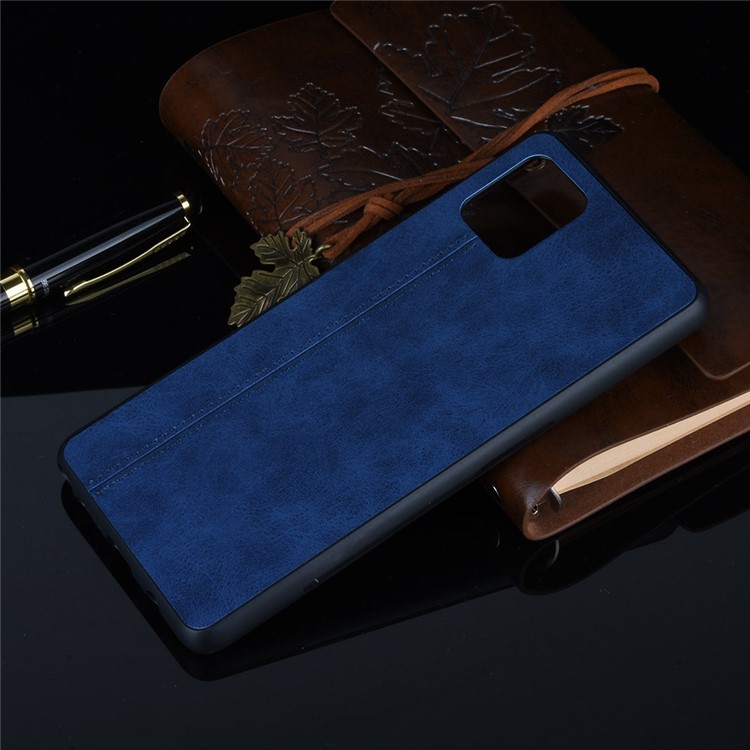 PU Leather Coated PC + TPU Cell Phone Cover Casing for Samsung Galaxy A81/Note 10 Lite/M60S - Blue-6