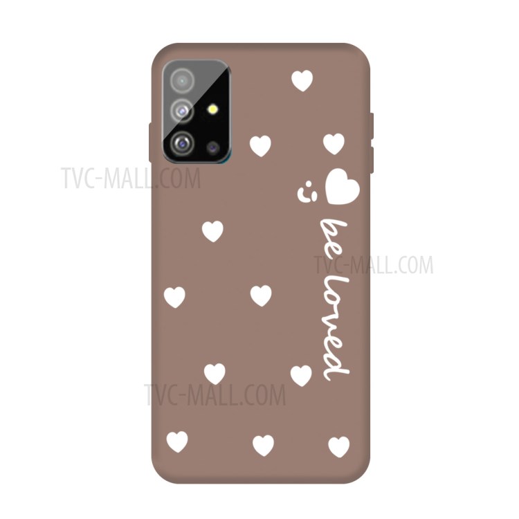 Smile Heart Skin Matte TPU Casing for Samsung Galaxy S20 Plus - Khaki-1