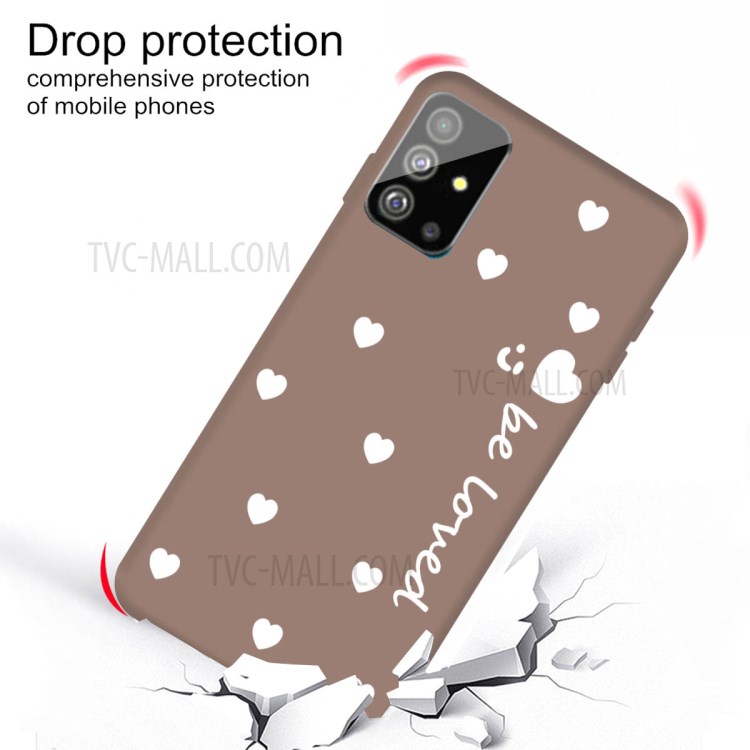 Smile Heart Skin Matte TPU Casing for Samsung Galaxy S20 Plus - Khaki-3