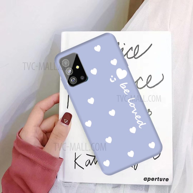 Smile Heart Skin Matte TPU Casing for Samsung Galaxy S20 Plus - Purple-2