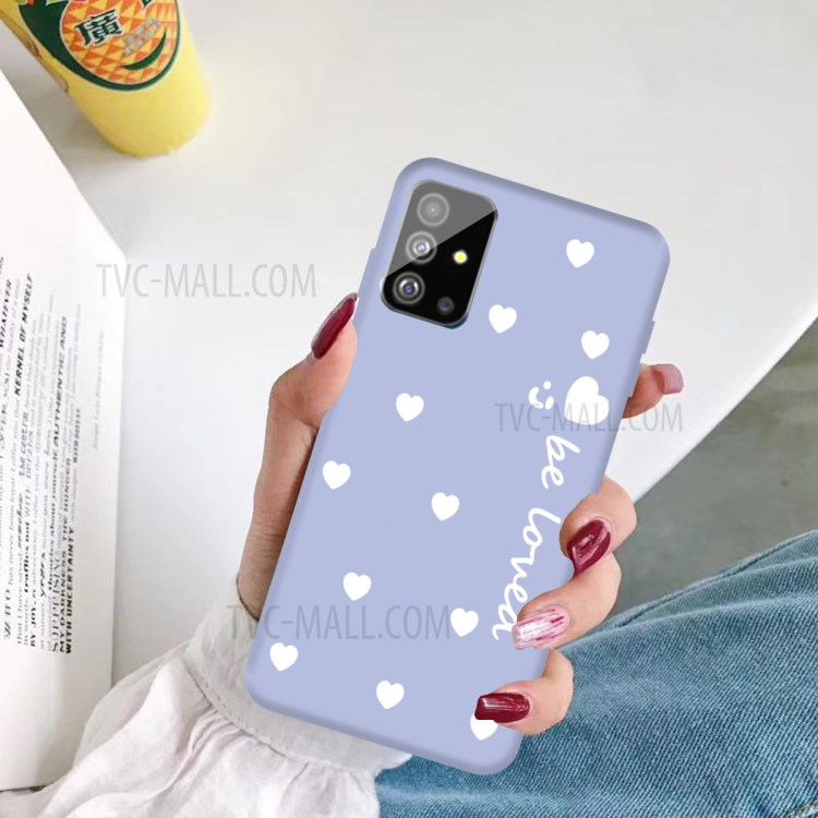 Smile Heart Skin Matte TPU Casing for Samsung Galaxy S20 Plus - Purple-5