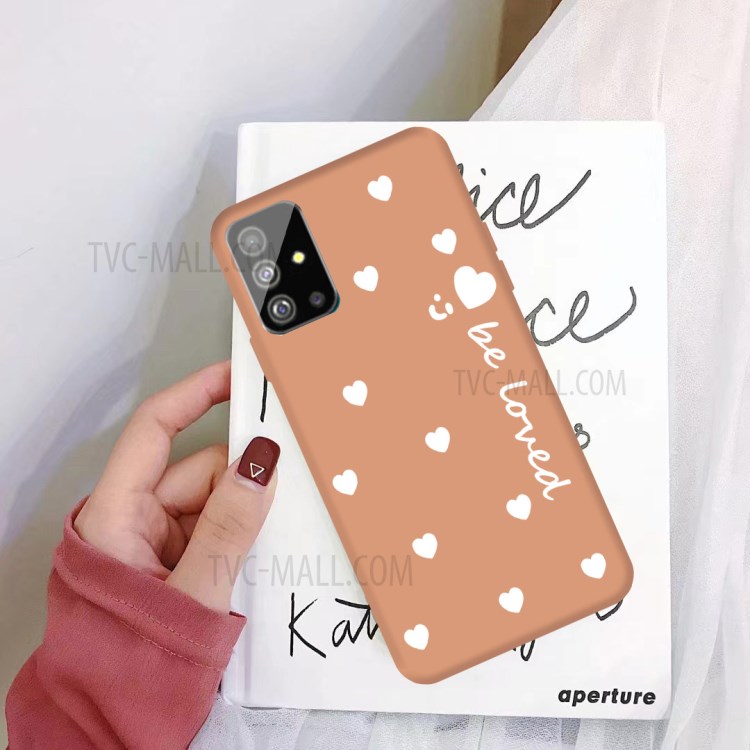 Smile Heart Skin Matte TPU Casing for Samsung Galaxy S20 Plus - Orange-2