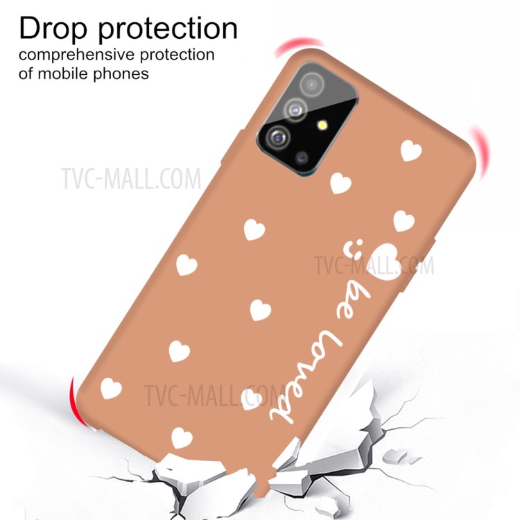 Smile Heart Skin Matte TPU Casing for Samsung Galaxy S20 Plus - Orange-3