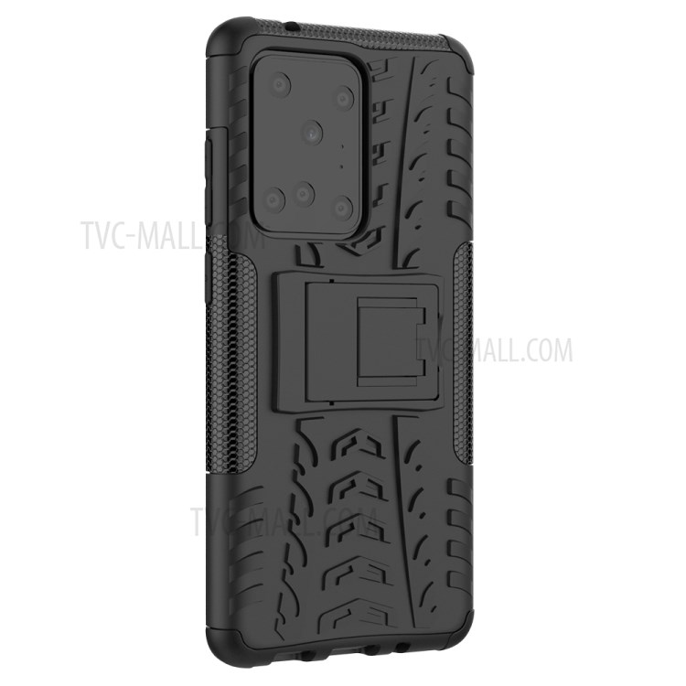 Cool Tyre Pattern PC + TPU Shell with Kickstand Casing for Samsung Galaxy S20 Ultra - Black-4