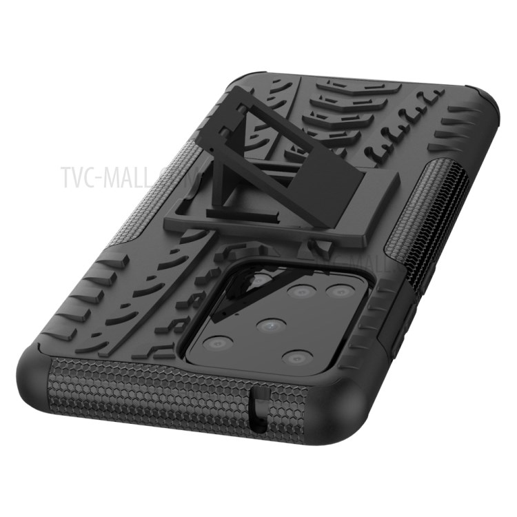 Cool Tyre Pattern PC + TPU Shell with Kickstand Casing for Samsung Galaxy S20 Ultra - Black-6