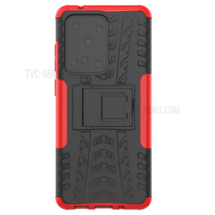Cool Tyre Pattern PC + TPU Shell with Kickstand Casing for Samsung Galaxy S20 Ultra - Red-3