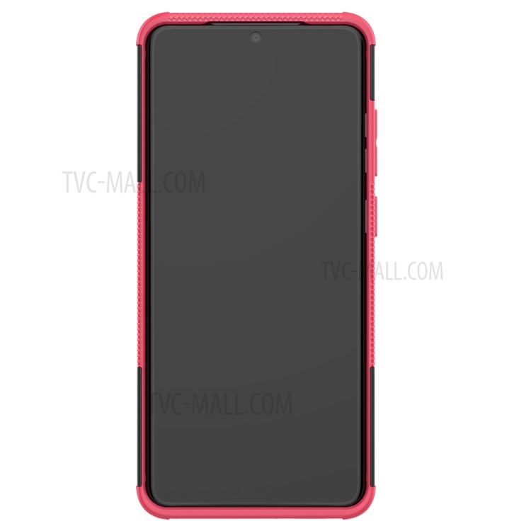 Cool Tyre Pattern PC + TPU Shell with Kickstand Casing for Samsung Galaxy S20 Ultra - Rose-7