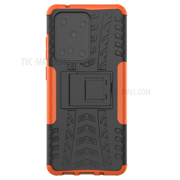 Cool Tyre Pattern PC + TPU Shell with Kickstand Casing for Samsung Galaxy S20 Ultra - Orange-3