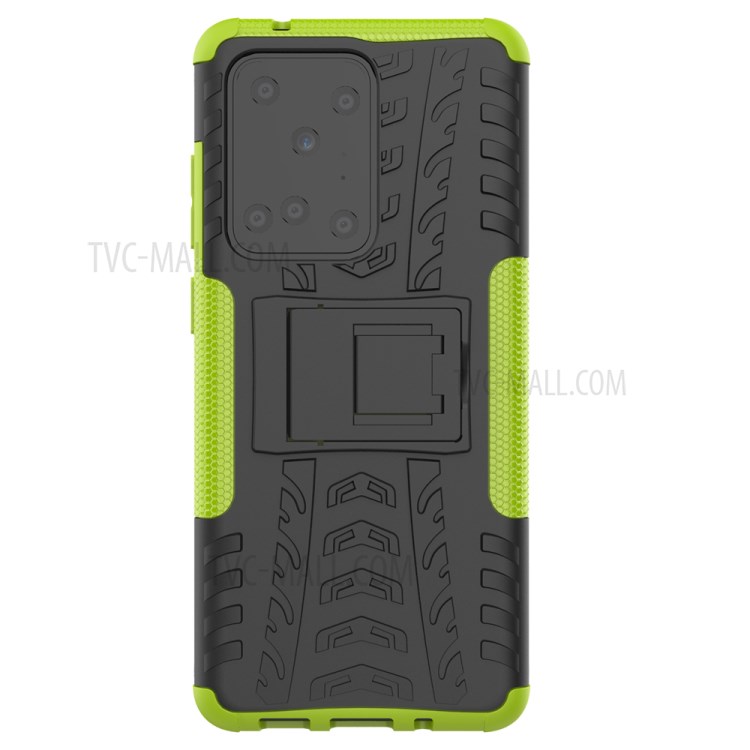 Cool Tyre Pattern PC + TPU Shell with Kickstand Casing for Samsung Galaxy S20 Ultra - Green-3