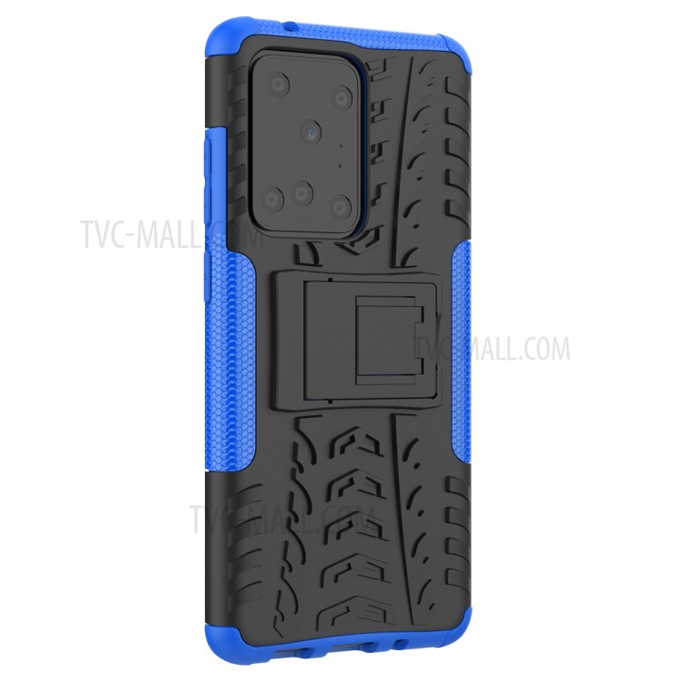 Cool Tyre Pattern PC + TPU Shell with Kickstand Casing for Samsung Galaxy S20 Ultra - Blue-4