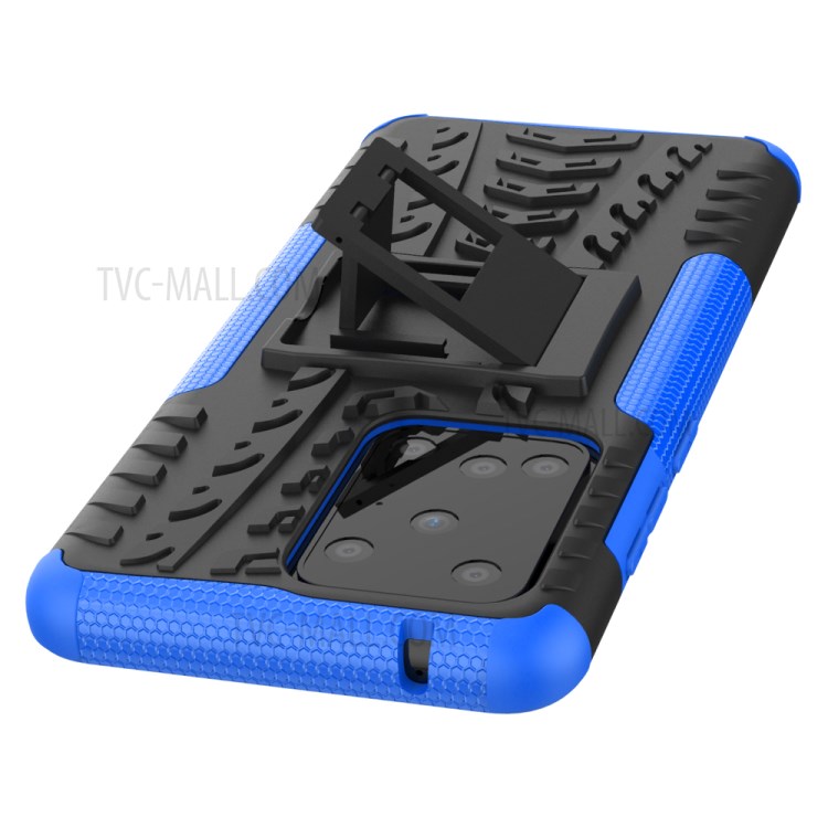 Cool Tyre Pattern PC + TPU Shell with Kickstand Casing for Samsung Galaxy S20 Ultra - Blue-6