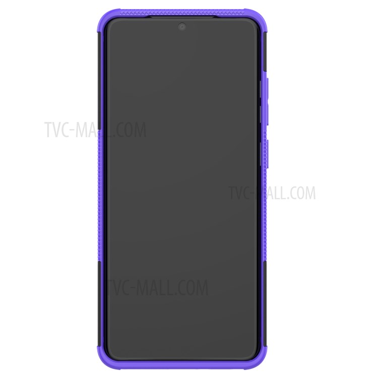 Cool Tyre Pattern PC + TPU Shell with Kickstand Casing for Samsung Galaxy S20 Ultra - Purple-7