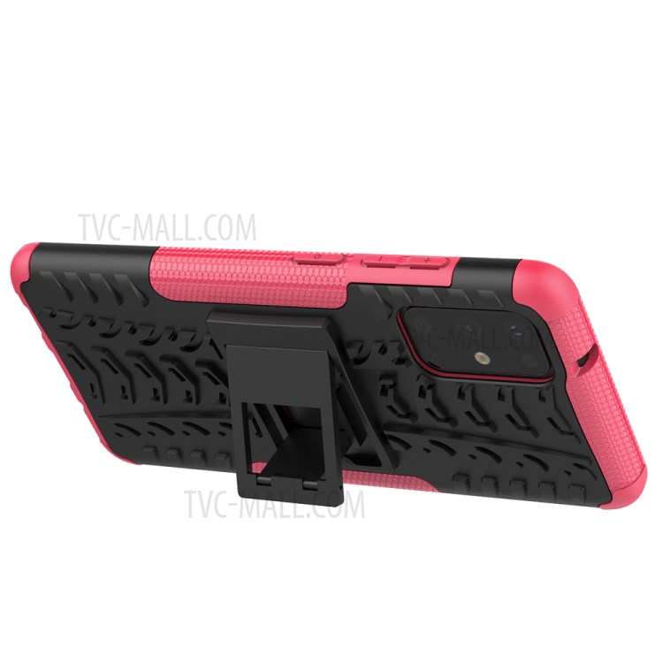 Anti-slip PC + TPU Hybrid Case with Kickstand Phone Shell for Samsung Galaxy S20 Plus/S20 Plus 5G - Rose-5