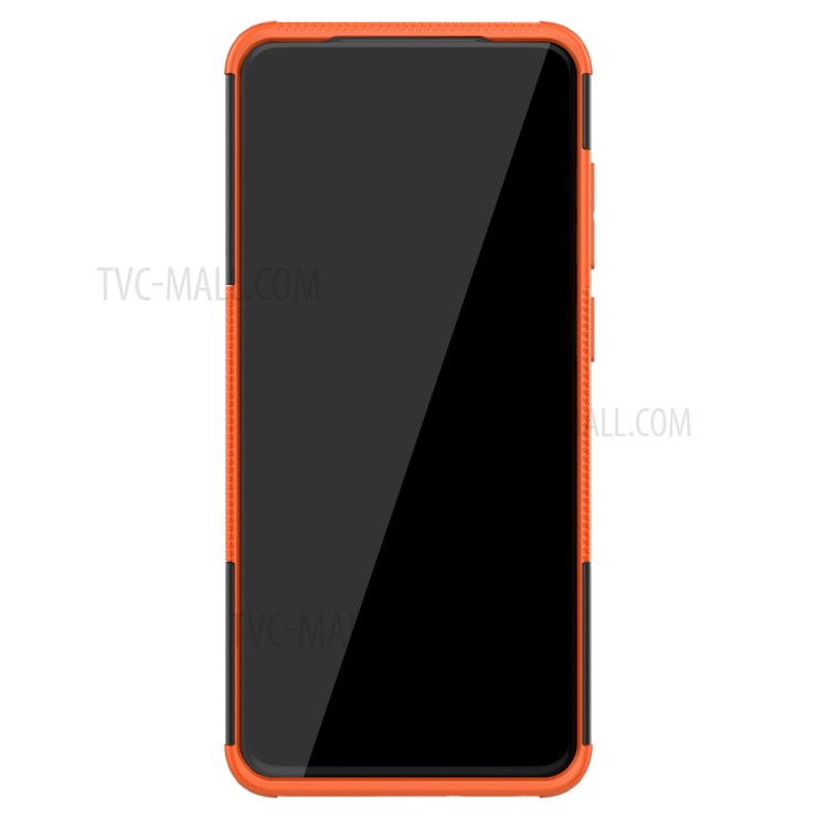 Anti-slip PC + TPU Hybrid Case with Kickstand Phone Shell for Samsung Galaxy S20 Plus - Orange-4