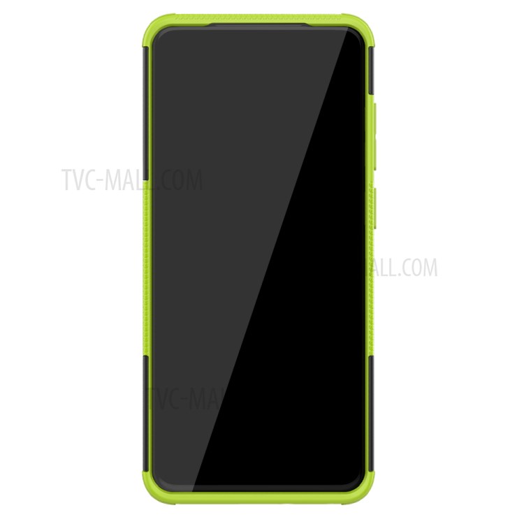 Anti-slip PC + TPU Hybrid Case with Kickstand Phone Shell for Samsung Galaxy S20 Plus/S20 Plus 5G - Green-4