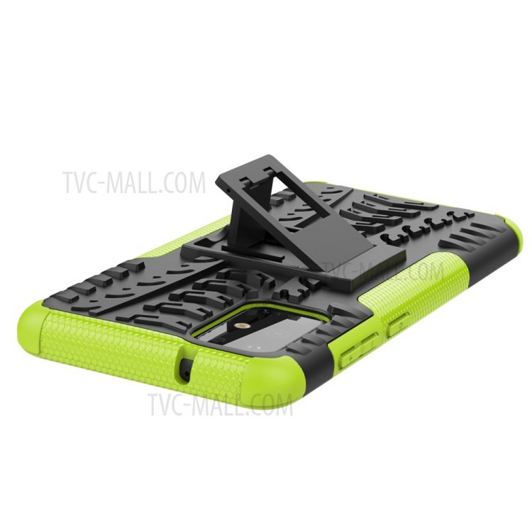 Anti-slip PC + TPU Hybrid Case with Kickstand Phone Shell for Samsung Galaxy S20 Plus/S20 Plus 5G - Green-6