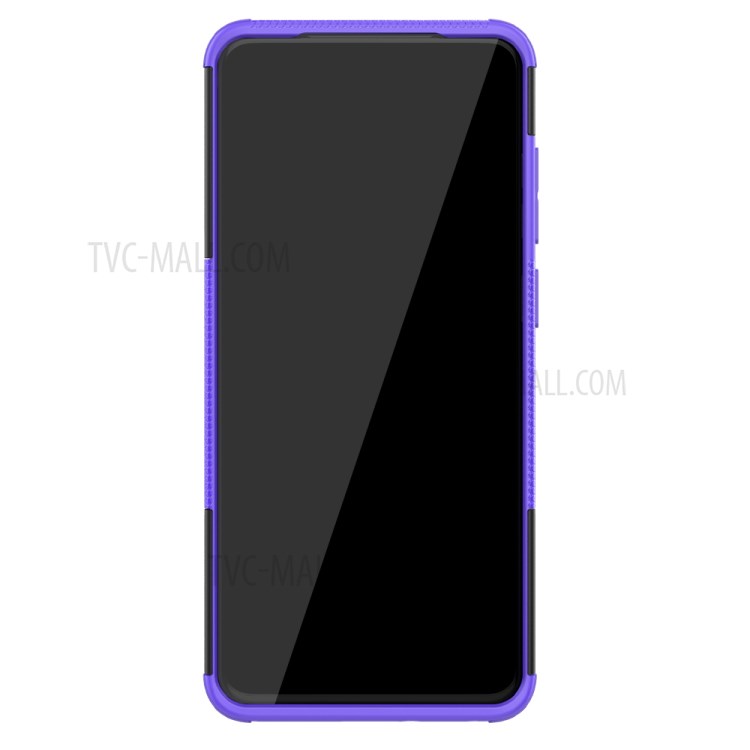 Anti-slip PC + TPU Hybrid Case with Kickstand Phone Shell for Samsung Galaxy S20 Plus/S20 Plus 5G - Purple-4