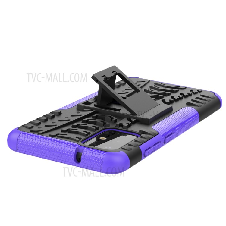 Anti-slip PC + TPU Hybrid Case with Kickstand Phone Shell for Samsung Galaxy S20 Plus/S20 Plus 5G - Purple-6