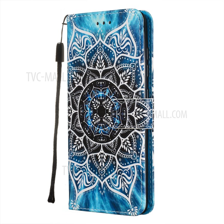 Pattern Printing PU Leather Wallet Phone Cover for Samsung Galaxy A51 - Malanda Flower-3