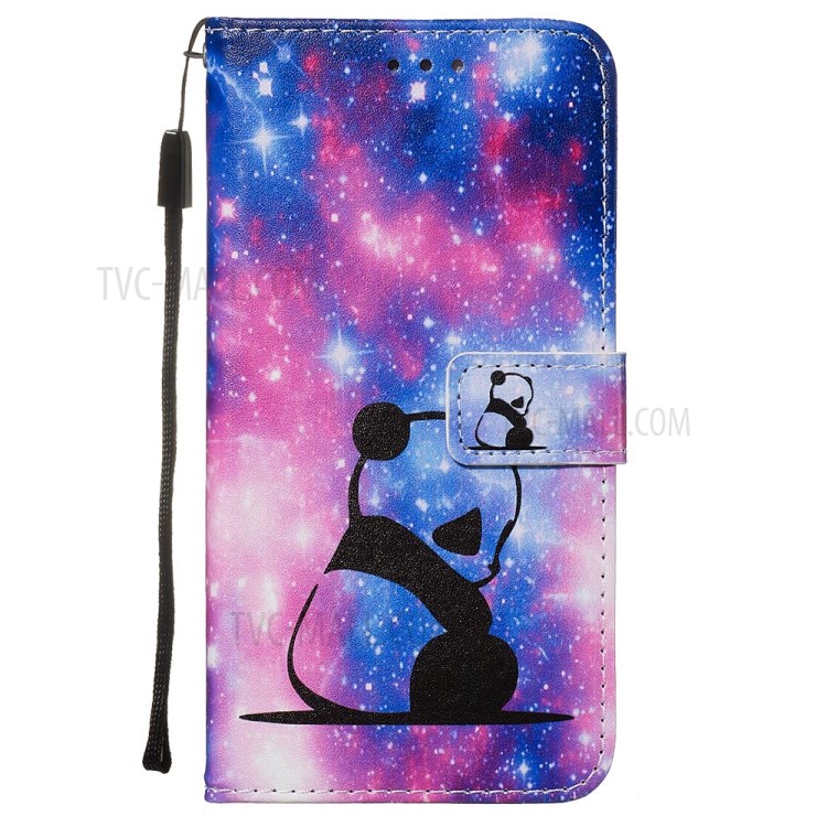 Pattern Printing PU Leather Wallet Phone Cover for Samsung Galaxy A51 - Panda-2