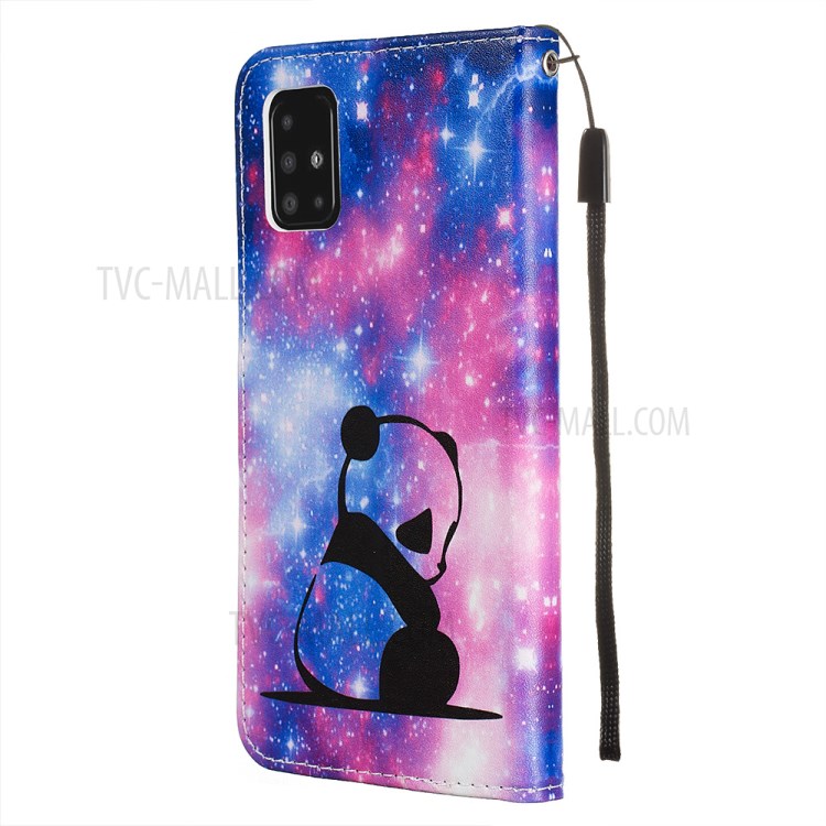 Pattern Printing PU Leather Wallet Phone Cover for Samsung Galaxy A51 - Panda-4