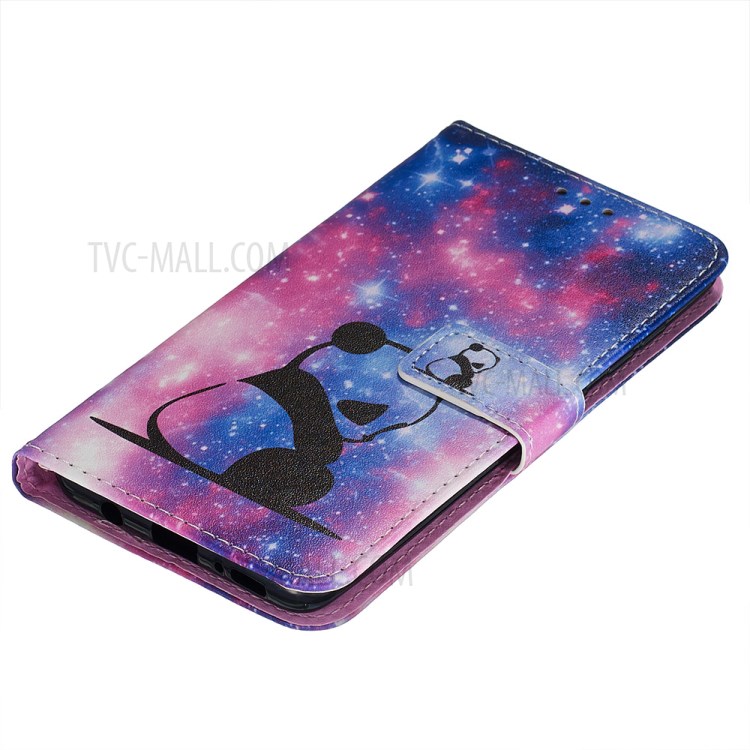 Pattern Printing PU Leather Wallet Phone Cover for Samsung Galaxy A51 - Panda-5