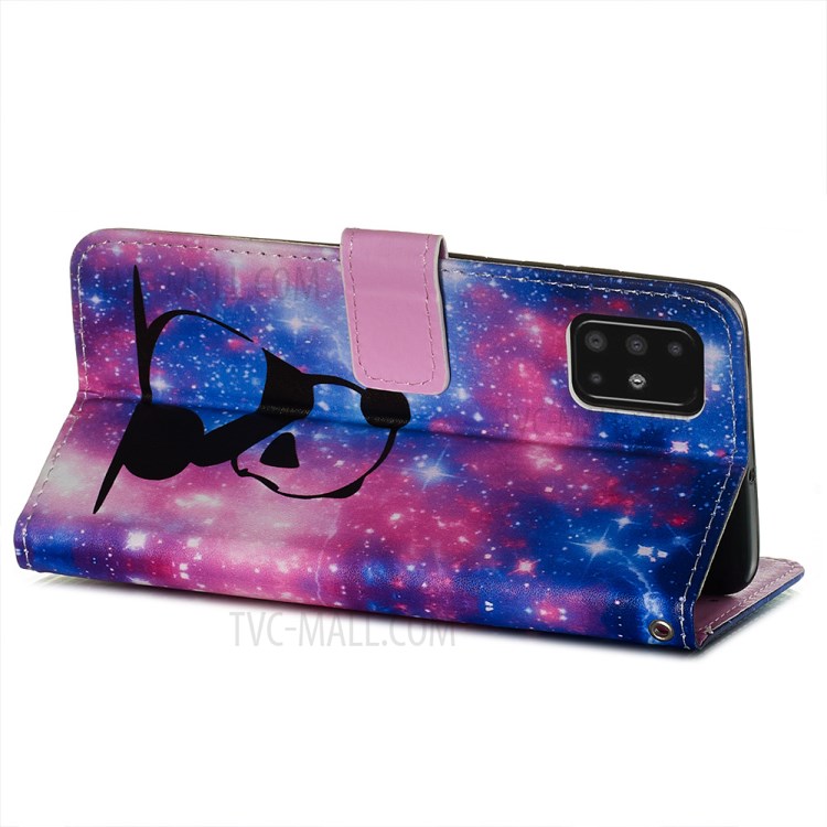 Pattern Printing PU Leather Wallet Phone Cover for Samsung Galaxy A51 - Panda-6