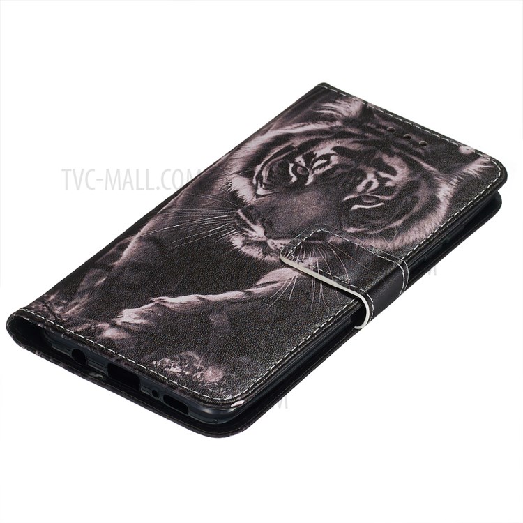 Pattern Printing PU Leather Wallet Phone Cover for Samsung Galaxy A51 - Tiger-5