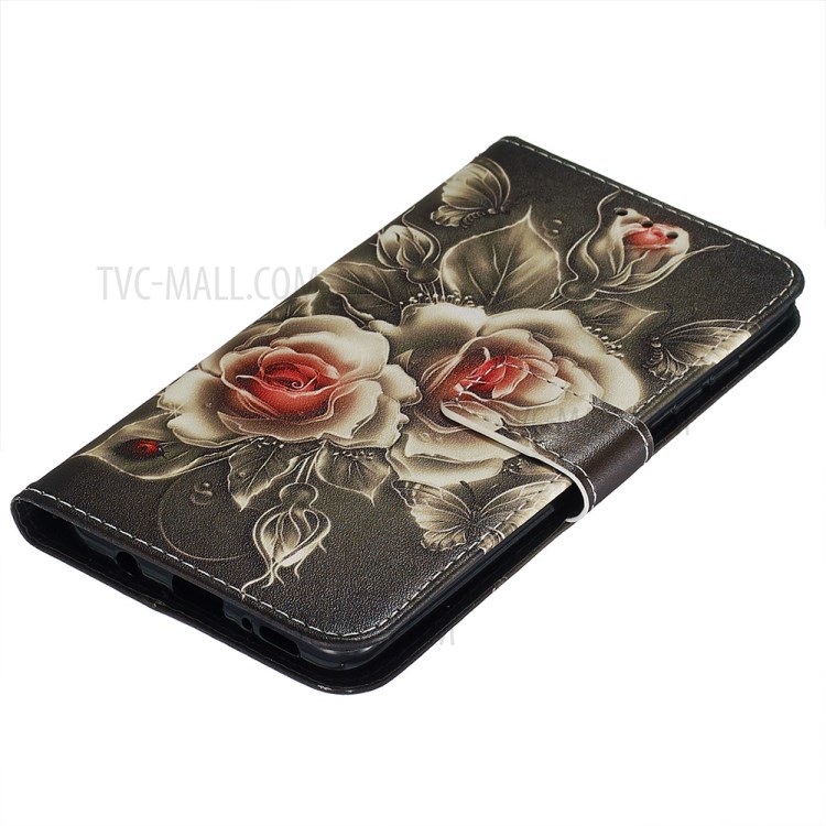 Pattern Printing PU Leather Wallet Phone Cover for Samsung Galaxy A51 - Flower-5