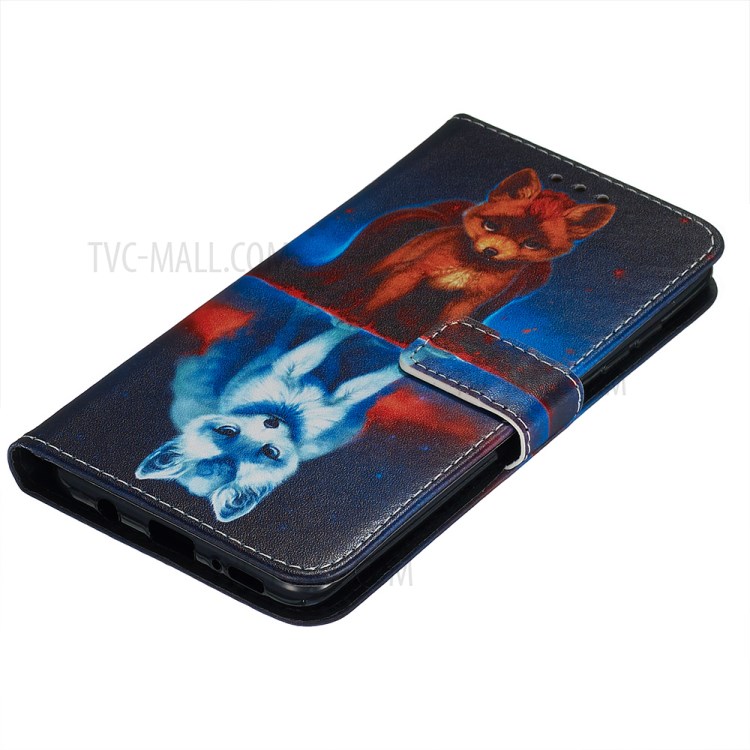 Pattern Printing PU Leather Wallet Phone Cover for Samsung Galaxy A51 - Fox-5