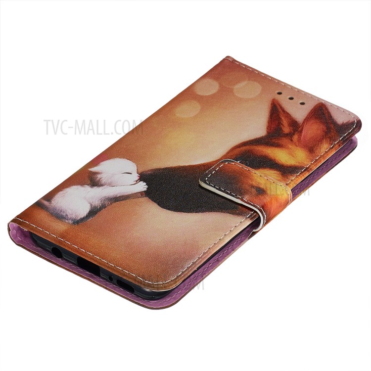 Pattern Printing PU Leather Wallet Phone Cover for Samsung Galaxy A51 - Baby and Mother Animal-5