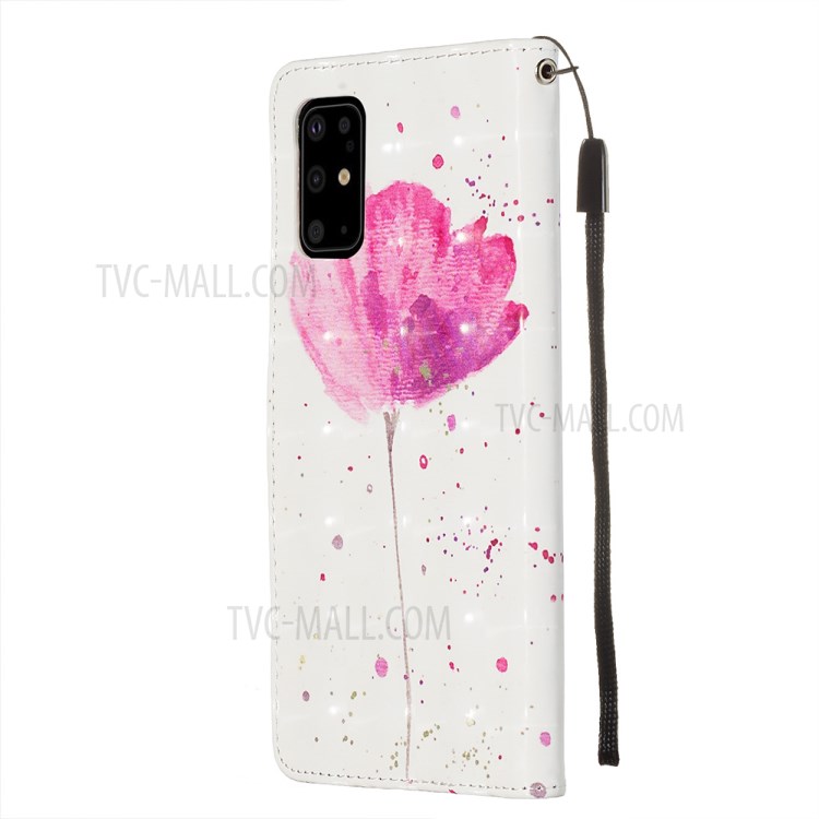 Pattern Printing Light Spot Decor Leather Wallet Case for Samsung Galaxy S20 Plus - Vivid Flower-5