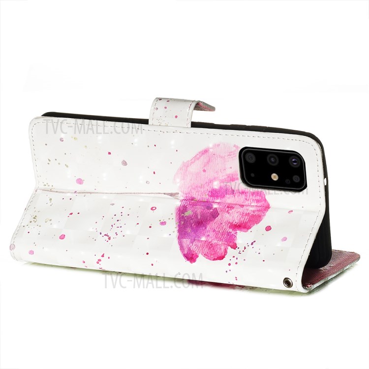 Pattern Printing Light Spot Decor Leather Wallet Case for Samsung Galaxy S20 Plus - Vivid Flower-6