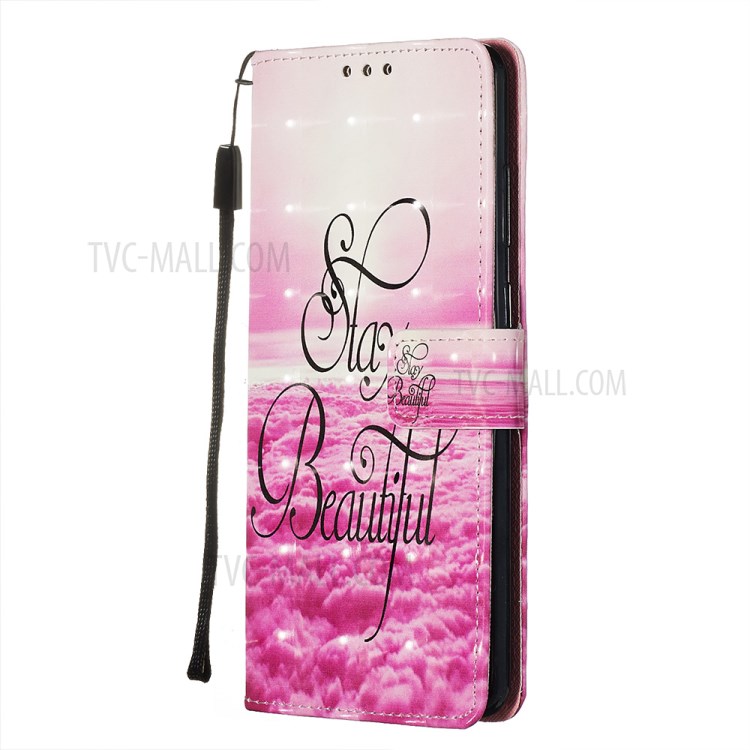 Pattern Printing Light Spot Decor Leather Wallet Case for Samsung Galaxy S20 Plus - Stay Beautiful-4