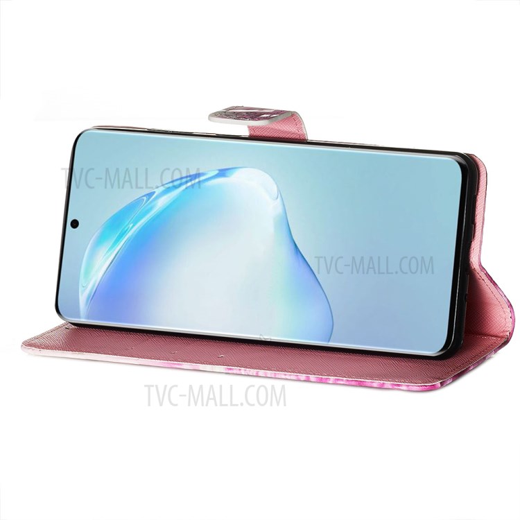 Pattern Printing Light Spot Decor Leather Wallet Case for Samsung Galaxy S20 Plus - Stay Beautiful-8