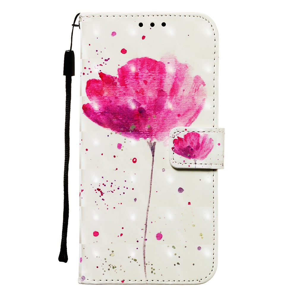 Pattern Printing Light Spot Decor Leather Wallet Case for Samsung Galaxy S20 - Vivid Flower-2