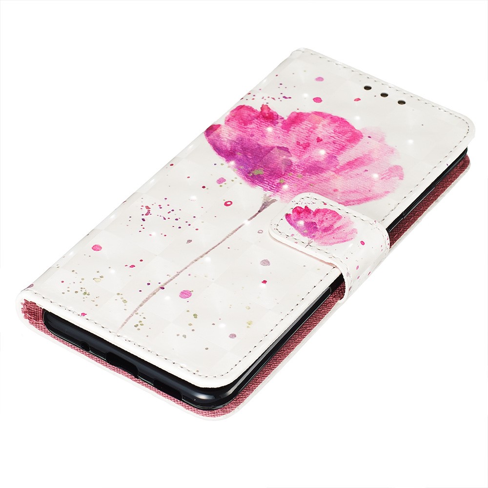 Pattern Printing Light Spot Decor Leather Wallet Case for Samsung Galaxy S20 - Vivid Flower-3