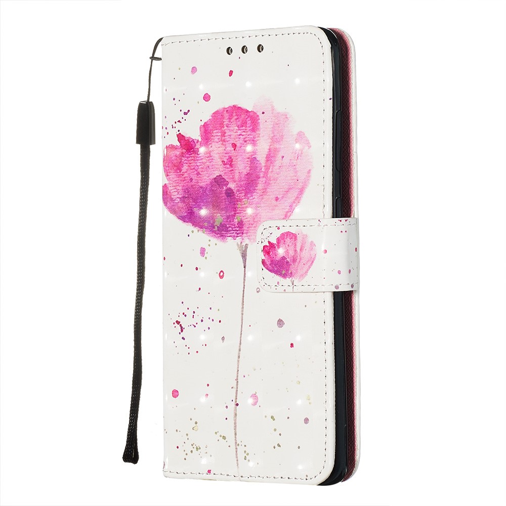 Pattern Printing Light Spot Decor Leather Wallet Case for Samsung Galaxy S20 - Vivid Flower-4