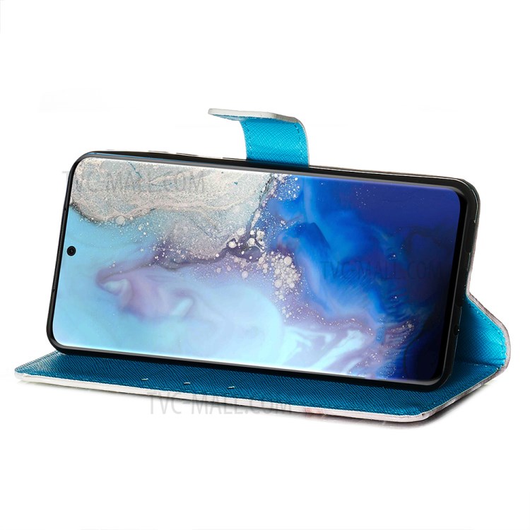 Pattern Printing Light Spot Decor Leather Wallet Case for Samsung Galaxy S20 - Dream Catcher-8