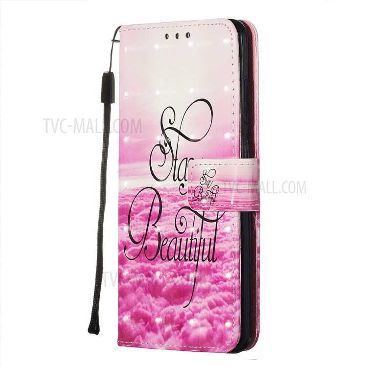 Pattern Printing Light Spot Decor Leather Wallet Case for Samsung Galaxy S20 - Stay Beautiful-4