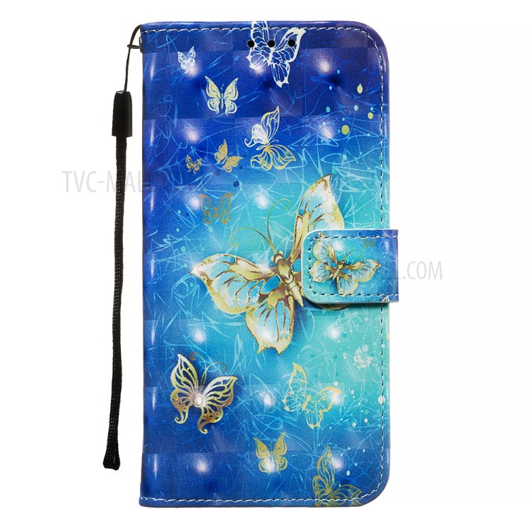 Pattern Printing Light Spot Decor Leather Wallet Case for Samsung Galaxy S20 - Butterfly Pattern-2