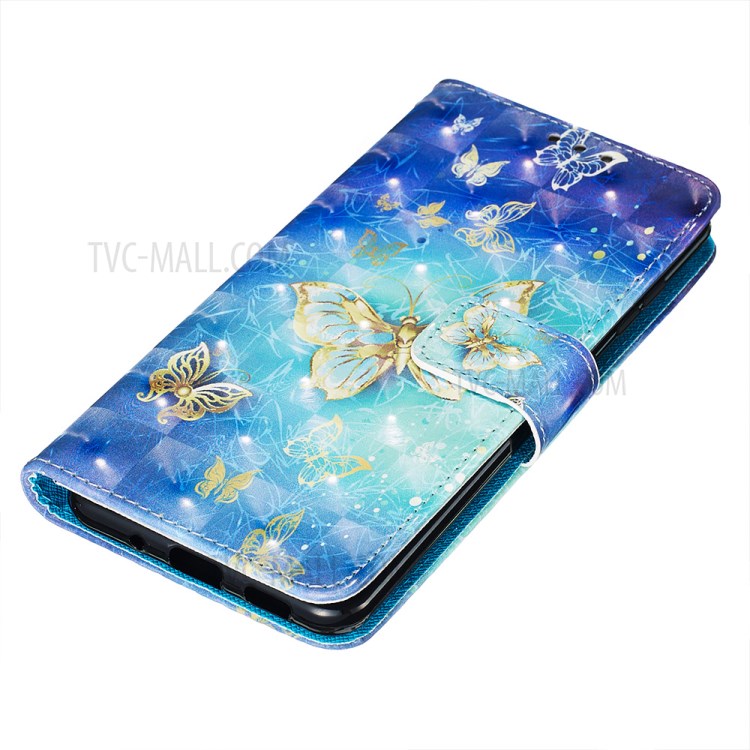 Pattern Printing Light Spot Decor Leather Wallet Case for Samsung Galaxy S20 - Butterfly Pattern-3