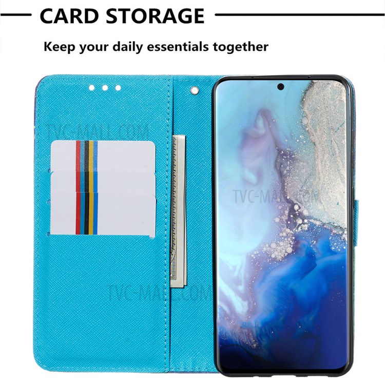 Pattern Printing Light Spot Decor Leather Wallet Case for Samsung Galaxy S20 - Butterfly Pattern-7