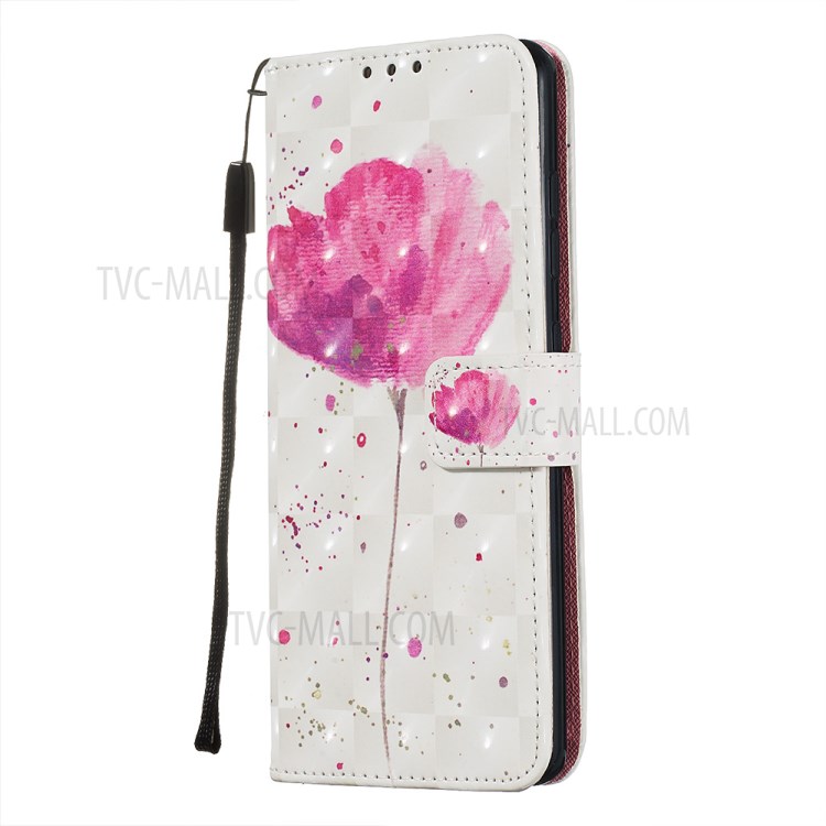 Pattern Printing Light Spot Decor Leather Wallet Case for Samsung Galaxy A51 - Vivid Flower-3
