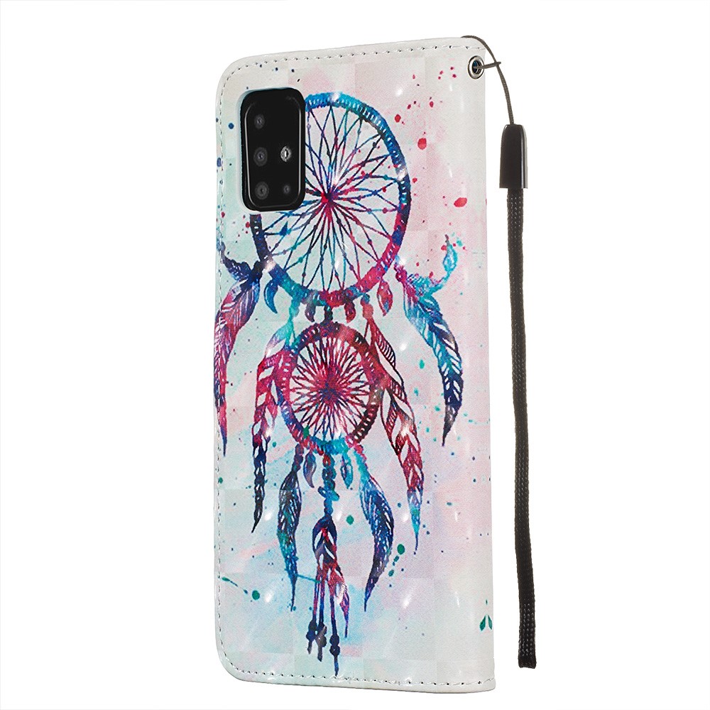 Pattern Printing Light Spot Decor Leather Wallet Case for Samsung Galaxy A51 - Dream Catcher-2
