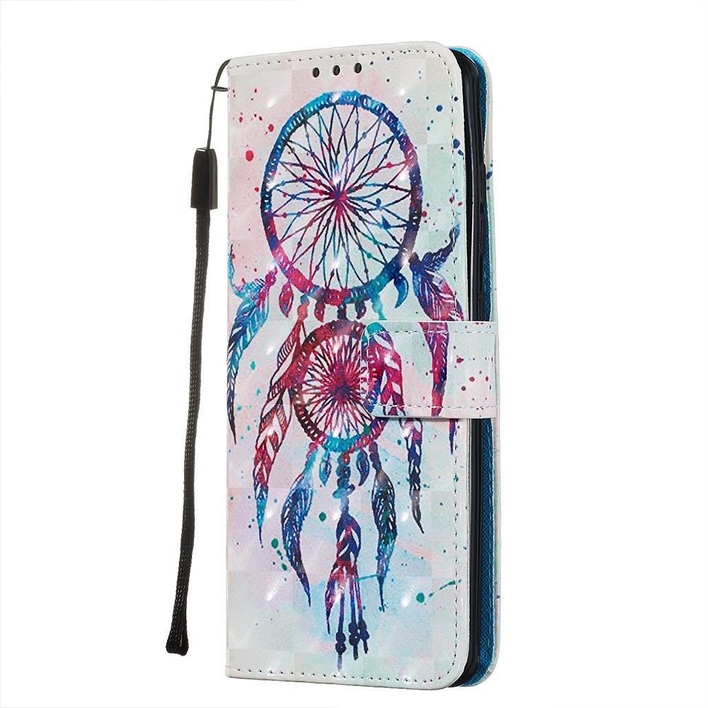 Pattern Printing Light Spot Decor Leather Wallet Case for Samsung Galaxy A51 - Dream Catcher-3